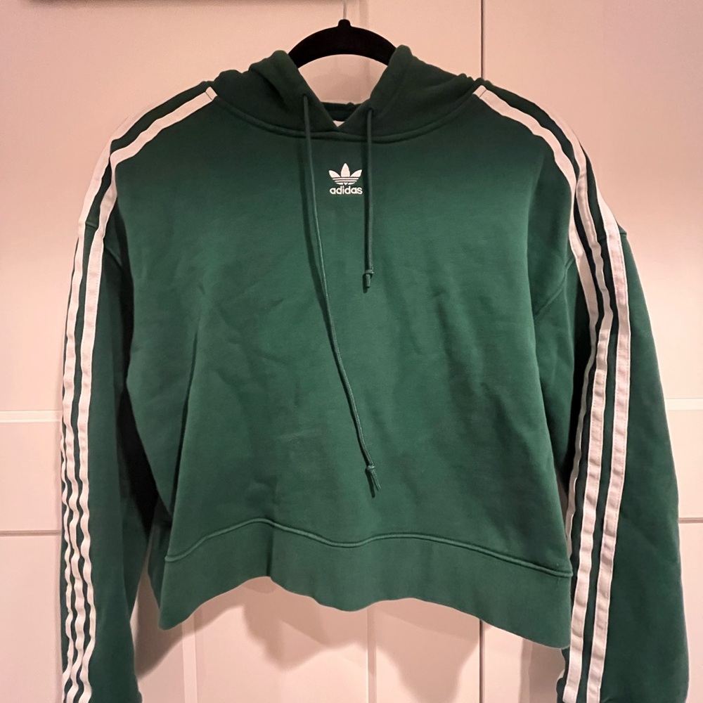 Green Crop Adidas Hoodie